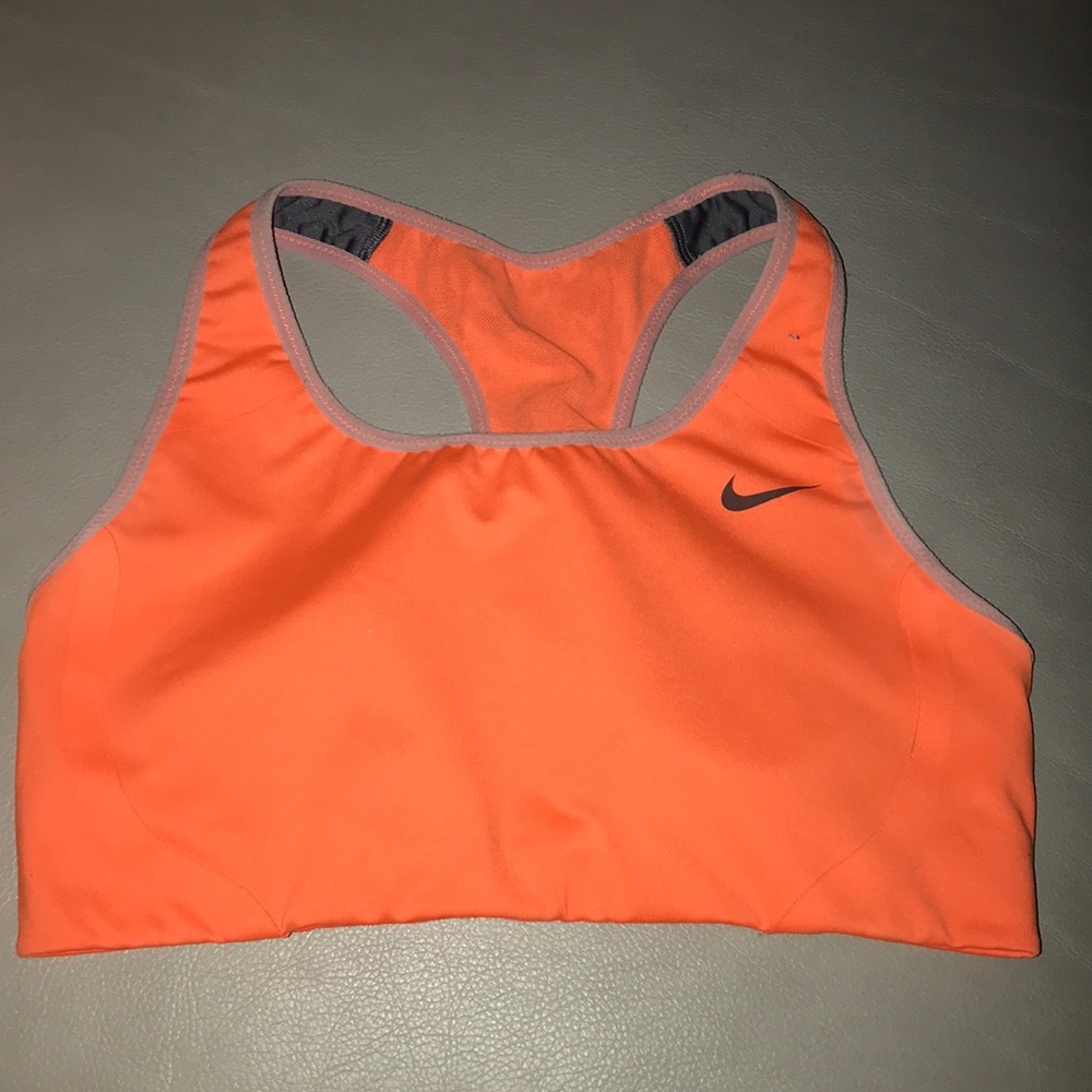 Nike women’s sport bra neon orange color
